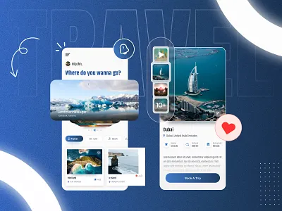 🌍✨ Travel App UI – Explore the World in Style!💯 app ui application banner design blue theme design branding creative banner dribbble design fresh design landing page banner mobile app ui social media banner tour banner travel app ui travel tour travelapp ui user interface ux