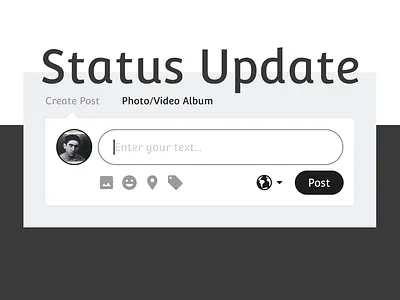 Status Update Design dailyui status status update ui ui081 ux uxui web design
