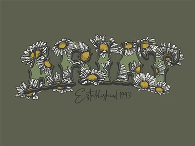 Blooming cowgirl daisy floral illustration tee shirt western