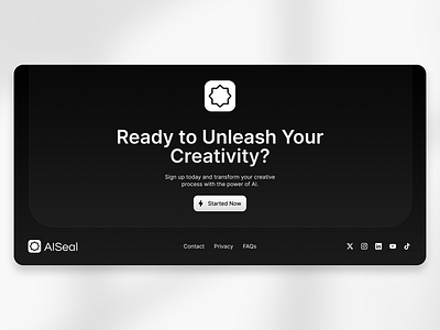 Creative Footer Design footer logo saas ui ux web