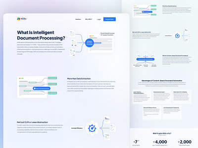 ADEx landing page adex branding design doccument management document analysis illustration landing page real estate platform real estate ui real estateai saas design smart doccument review ui uidesign ux