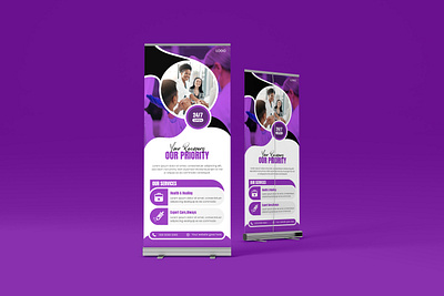 Medical Roll-up Banner Design dribbbledesign