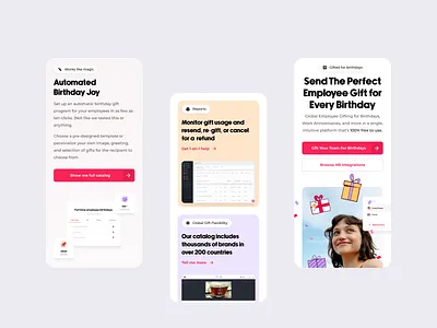 Gifted birthaday page action app application branding design figma figma design gift gift design gifted illustration ios mobile mobile app photo responsive responsive design responsive website ui ux