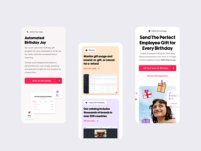 Gifted birthaday page action app application branding design figma figma design gift gift design gifted illustration ios mobile mobile app photo responsive responsive design responsive website ui ux