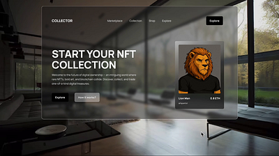 AR NFT Hero Section: Spatial UI Concept Design ar augmented reality concept design hero section illustration nft ui ux