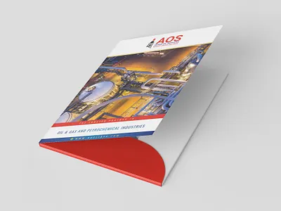 Corporate Folder Design for Aryan Oil Services (AOS) brand design branding folder folder design graphic design print design