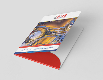 Corporate Folder Design for Aryan Oil Services (AOS) brand design branding folder folder design graphic design print design
