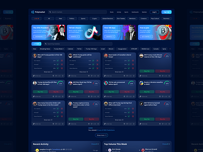 Polymarket | Crypto Prediction Market Platform app branding design figma graphic design illustration logo ui ux vector