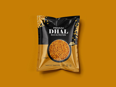 Dhal Pouch Design bag branding dal foodpackaging label label design packagingdesign packging pouch pouchdesign product packaging productdesign