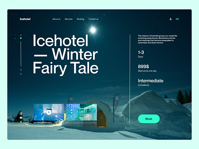 Icehotel — Winter Fairy Tale 3d branding design landing trend ui uiux ux web