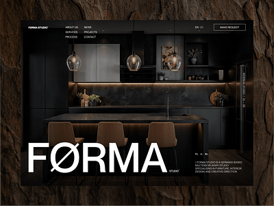 · Interior Design Studio Website – Home Page helvetica interior landing page minimalism studio sweden ui ux website