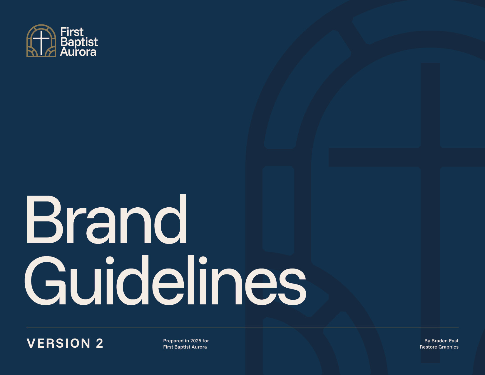 Example of Brand Guidelines of First Baptist Church Aurora