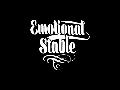 "Emotional Stable" T-Shirt Logo Design. graphic design