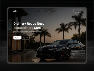 Luxury Car UI - Lamborghini Urus automotive design car app car showcase dark ui lamborghini luxury car ui design urus vehicle ui