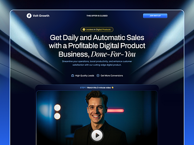 Landing page design • Volt Growth agency landing page web design