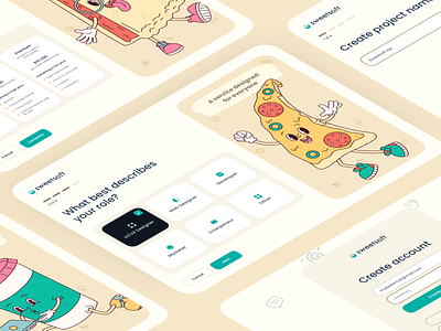 Onboarding Web App app branding cartoon dailyui design illustration minimal onboarding ui ux web web app