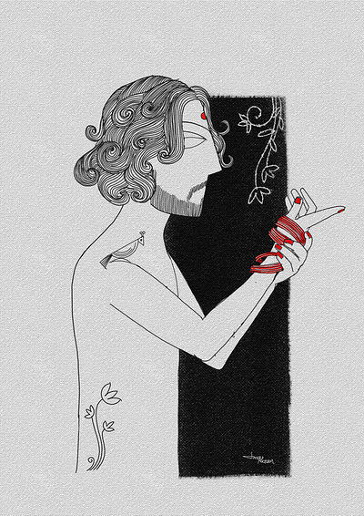 The Gender of Silence - 3 conceptual art digital art gay illustration lgbtq queer art transgender