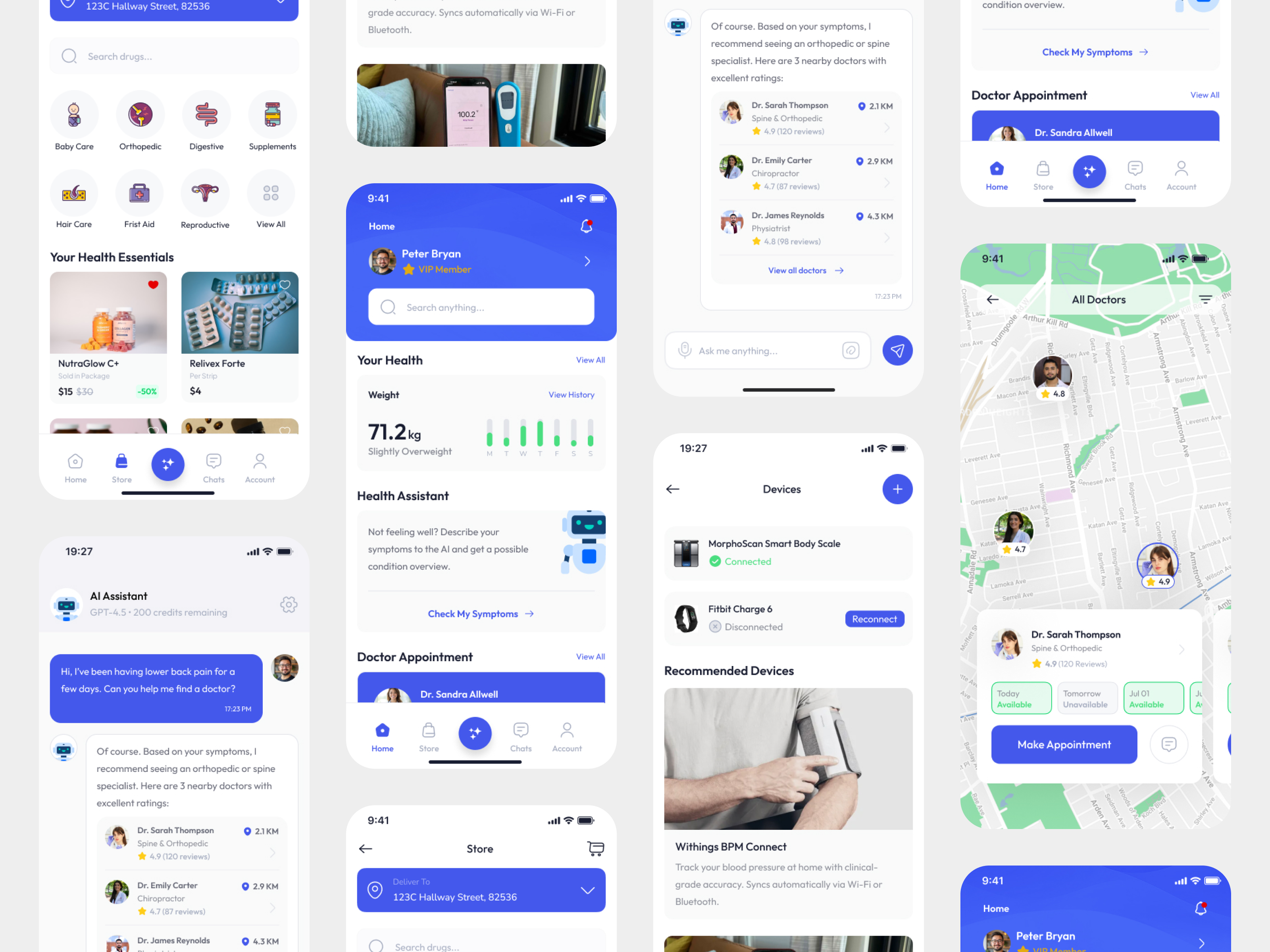AI Health & Medical Mobile UI Design health medical mobile ui mobile ui design ui uiux