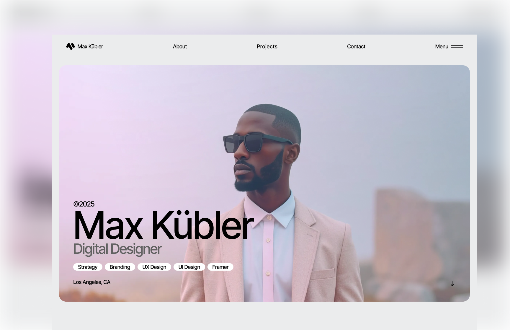Max Kübler animation digital framer marketplace modern motion graphics portfolio smooth template transitions ui