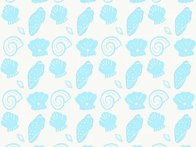Seashell Surface Pattern Design artist branding design graphic design illustration illustrations illustrator logo seashell surface pattern design
