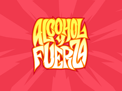 Alcohol & Fuerza Flex Logotype adobe illustration affinity designer alcohol beer branding branding design cdmx cerveza runner comedy design graphic design illustration lettering logo logo design mexico vector