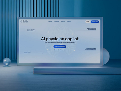 OneLine Health - AI Physician Copilot ai ai assistant ai chat ai copilot appointment copilot health healthcare healthcare platform healthcare website storytelling website
