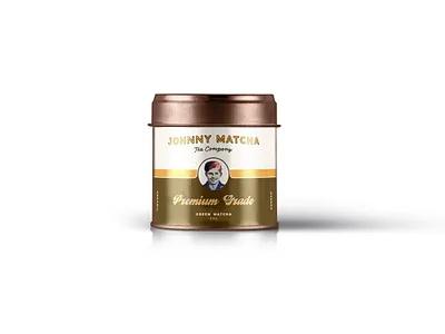 Johnny Matcha | Branding & Packaging branding cafe coffee shop coffeeshop hospitality label design matcha packaging packaging design retro retro branding retro logo tea tea house tin label vintage vintage branding vintage logo