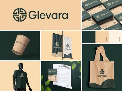 Glevara Logo brand Identity with Brand guidelines agency brand guidelines brand identity branding business corporate custom logo g logo graphic design identity logo logo designer logo mark logos visual identity