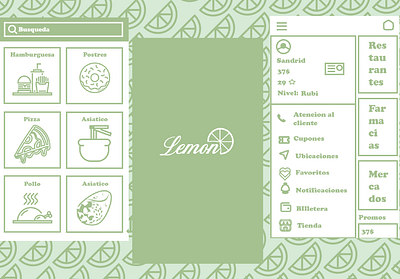Lemon delivery and food page app branding design graphic design illustration logo typography ui vector web