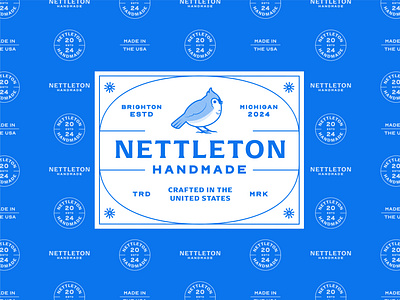 Nettleton Handmade Branding bird branding handmade tufted titmouse