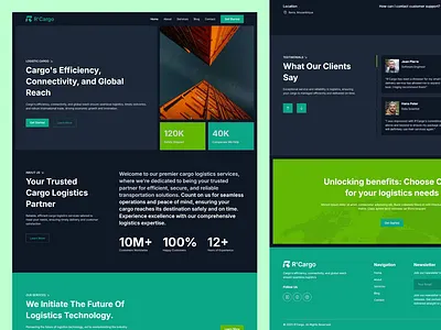 R'Cargo - React + Tailwind Rebound animation ui ux web design