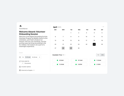 Cal.com | Component Concept Redesign ui