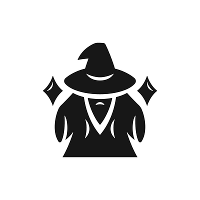 Modern Wizard Logo fairy guru logo magic magician modern monk sage star wizard