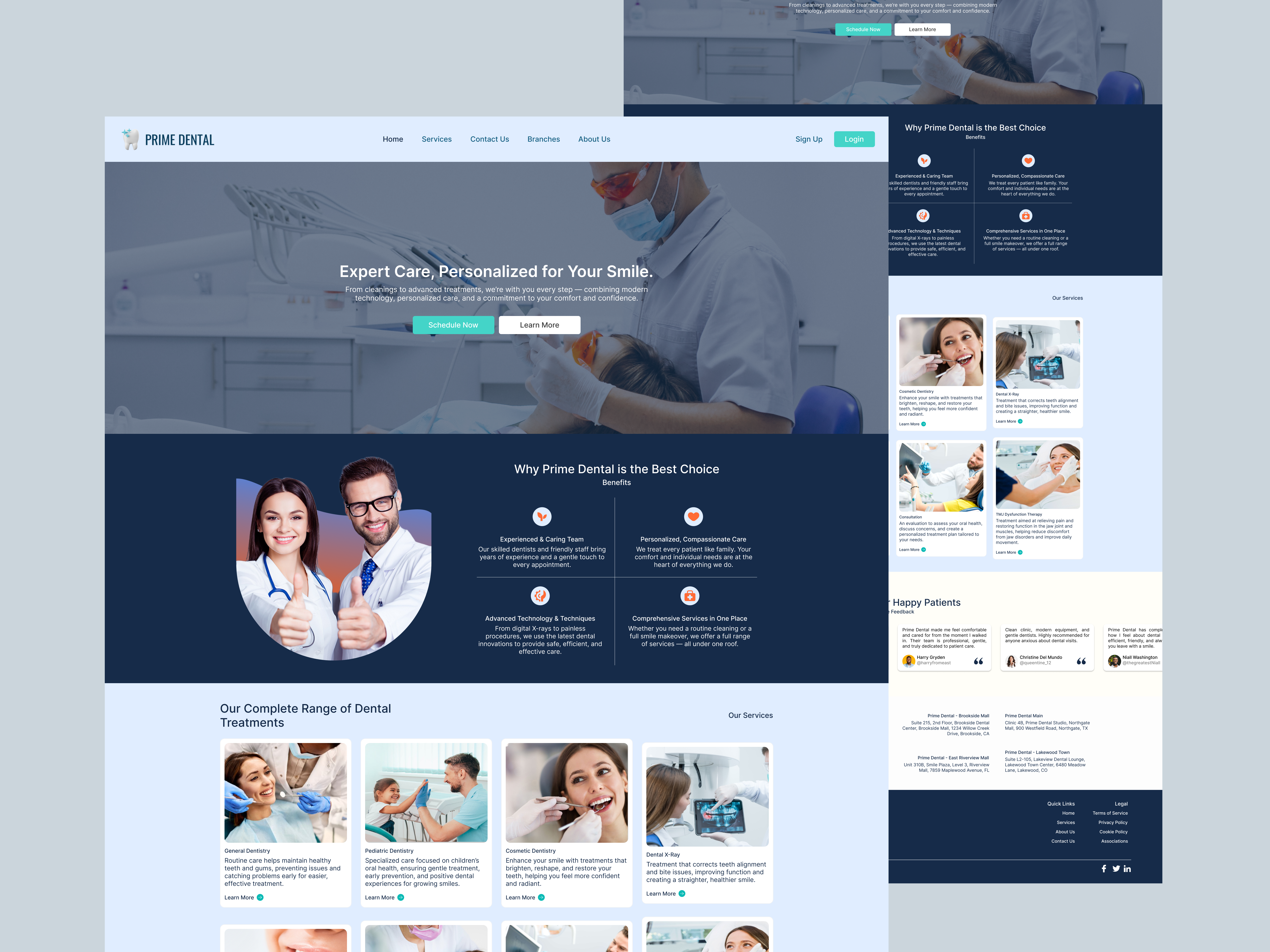MEDICAL/DENTAL THEMED LANDING PAGE dental dental clinic graphic design landing page light medical ui uiux