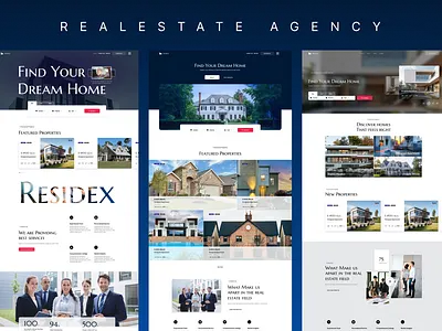 Real Estate Agency landing page design branding figma design graphic design landing page real estate landing page ui ui ux web design