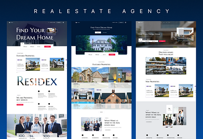 Real Estate Agency landing page design branding figma design graphic design landing page real estate landing page ui ui ux web design