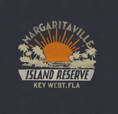 Margaritaville Apparel branding design graphic design hand done hand painted logo print typography