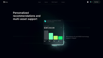 Echo - Financial liquidity Animation animation crypto design finance graphic design motion design product design ui ux web design web3