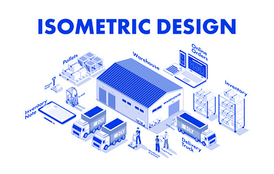 SUPPLYCHAIN INFOGRAPHICS branding chart illustration illustrator infographics isometric supplychain truck warehouse
