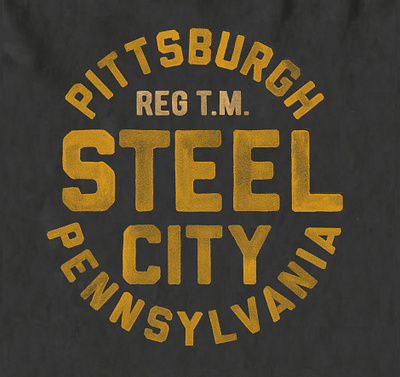 Steel City branding design graphic design hand done hand painted illustration logo print steel city t shirt graphic typo typography