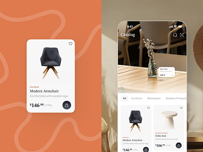 Roomora - Augmented Reality Home & Living Solutions app ar inspirations ar visualization augmented reality card catalog details page ecommerce furniture home interior design living solutions mobile mobile app product product design shopping smartliving ui virtual room design