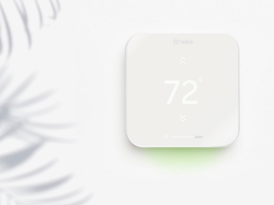 Helios - Smart Home Thermostat clean green modern neumorphism product design renewable energy smart home smarthome thermostat ui ux