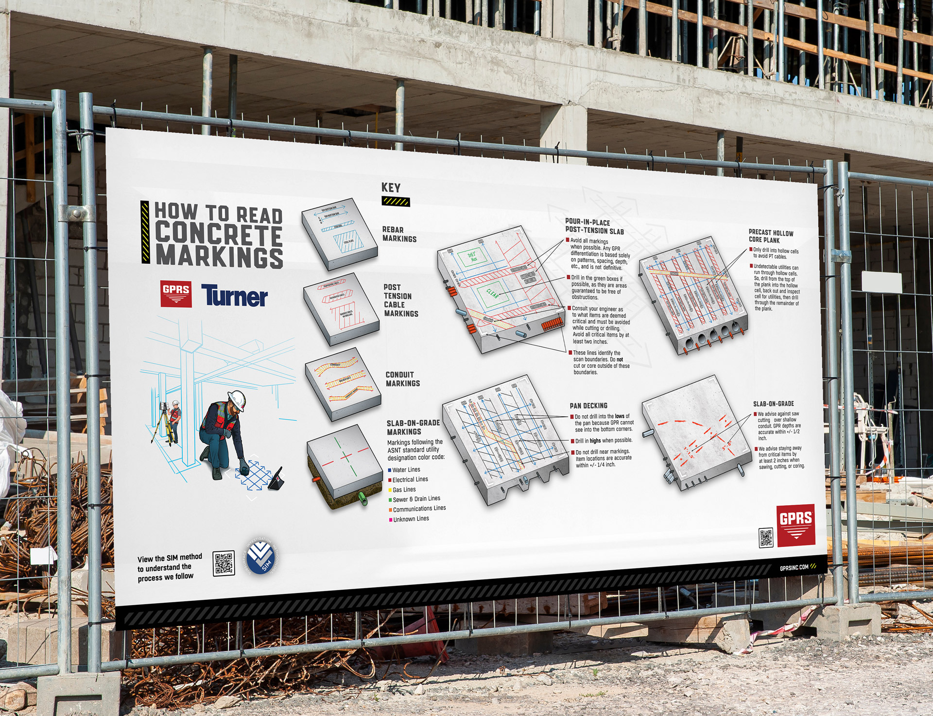 Concrete Markings Poster - GPRS concrete