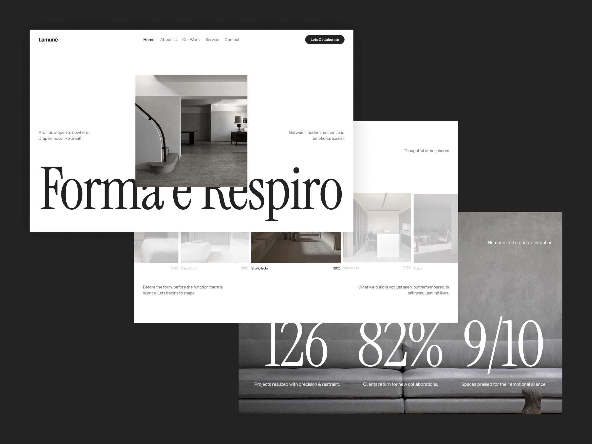 Lamunë - Interior Design Agency Website agency architectural company company profile design interior interior agency interior agency website interior design interior design website minimalist ui ui design uiux uiux design ux web web design website website design