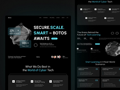 Deep Learning With AI Technology Landing Page ai ai voice artificial intelligence chat gpt design home page landing page machine learning siri tech technology ui ux web web design website website design