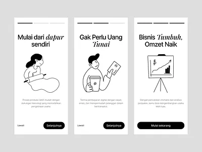 UMKM Go Digital - Minimal Onboarding Illustration clean ui design figma illustration minimal mobile app mobile app design notion style onboarding ui ui design ui illustration uiux