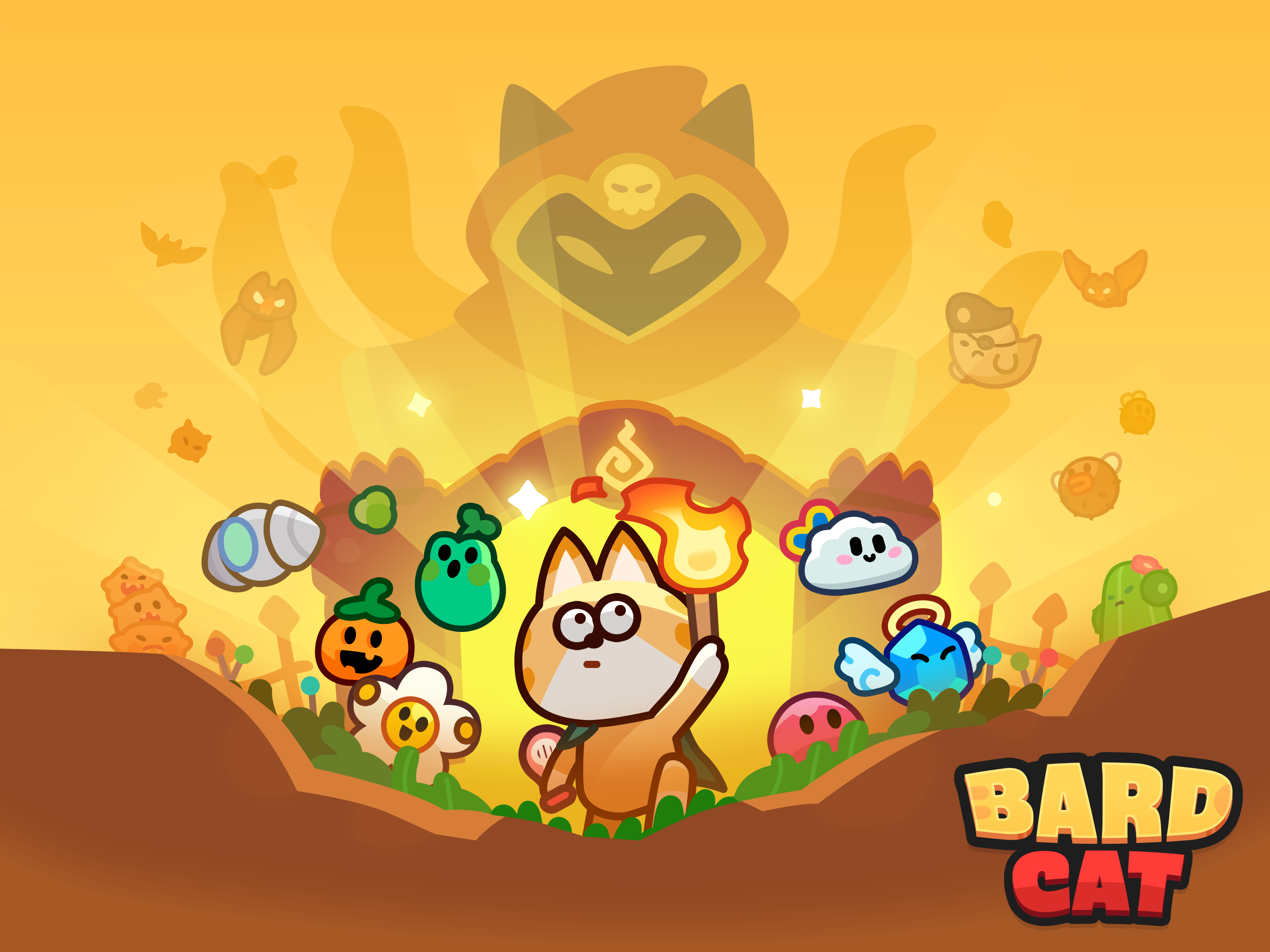 BardCat Illustration app store bard bardcat cat character game game ui googleplay layerlab layerlab.games mobile game 레이어랩