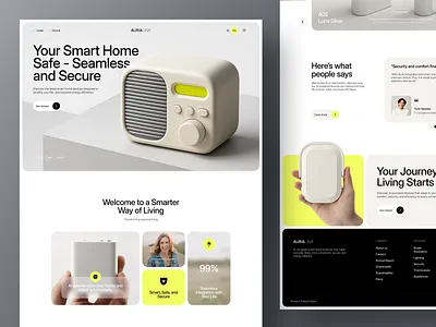 Auralink - AI-powered smart home device website ai artificial intelligence design landing page smart home ui ui design ux ux design web web design website website design