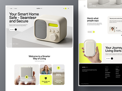 Auralink - AI-powered smart home device website ai artificial intelligence design landing page smart home ui ui design ux ux design web web design website website design