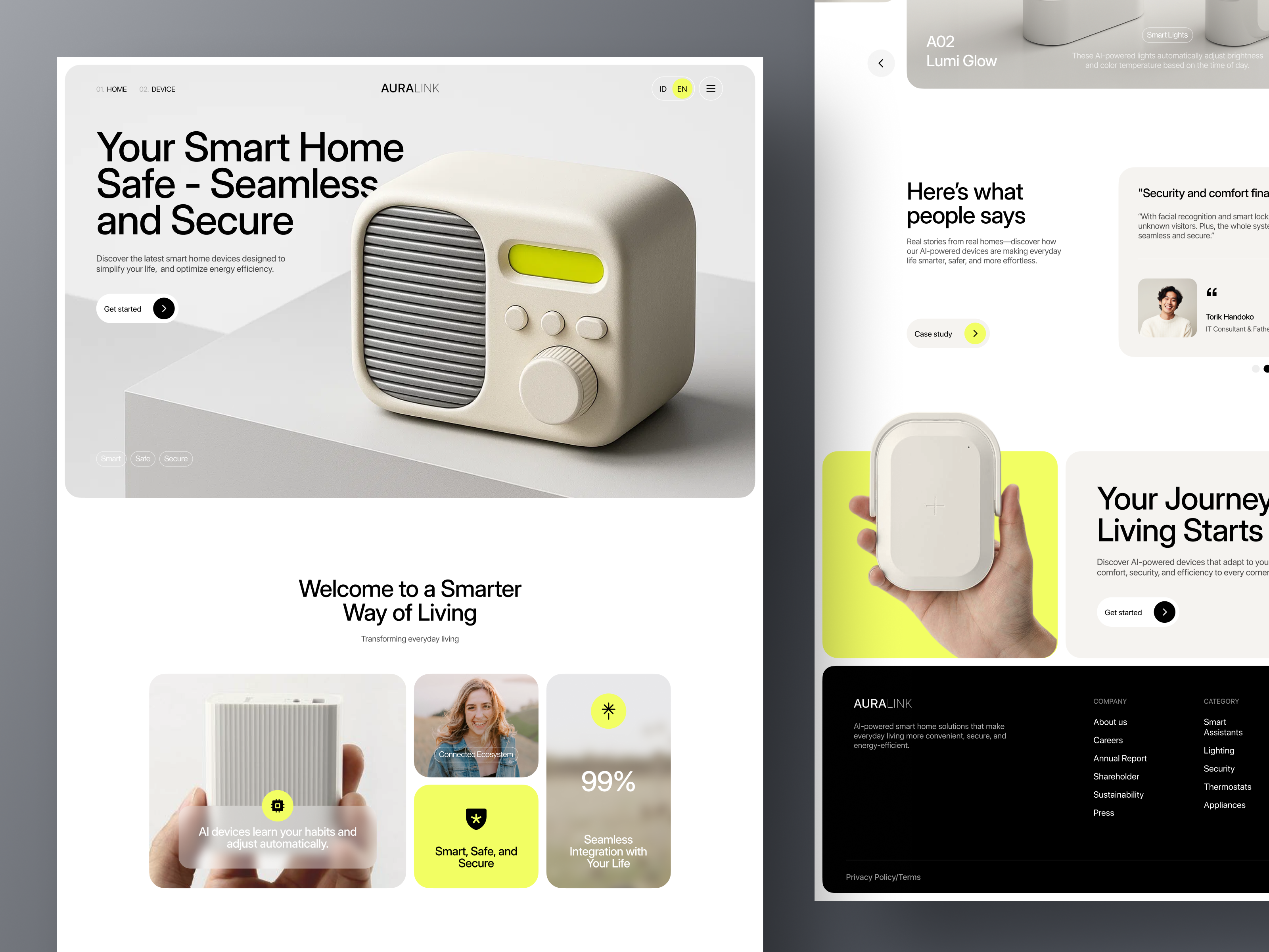 Example of Landing Page UI UX Design